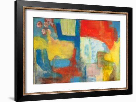 Abstract Expressionist in Red, Yellow and Blue-English School-Framed Giclee Print