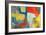 Abstract Expressionist in Red, Yellow and Blue-English School-Framed Giclee Print