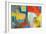 Abstract Expressionist in Red, Yellow and Blue-English School-Framed Giclee Print