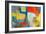 Abstract Expressionist in Red, Yellow and Blue-English School-Framed Giclee Print