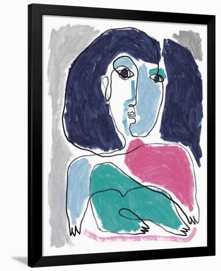 Abstract Faces - Crouch-Aurora Bell-Framed Giclee Print