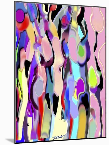 Abstract Female Forms-Diana Ong-Mounted Giclee Print