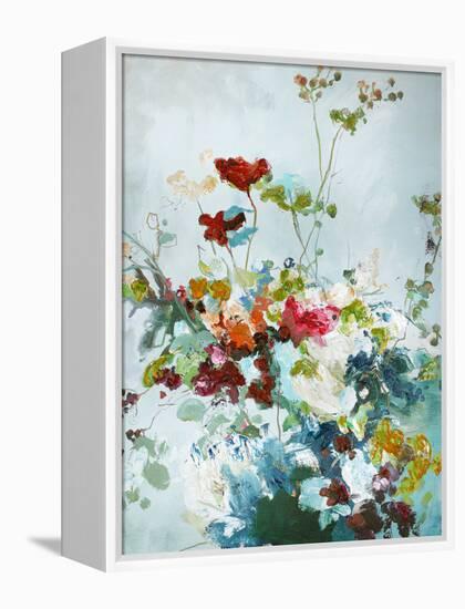 Abstract Floral 1-Design Fabrikken-Framed Stretched Canvas