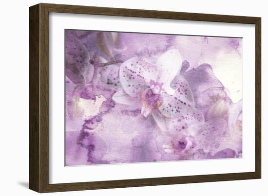 Abstract Floral Background- Watercolor Grunge Texture-run4it-Framed Art Print