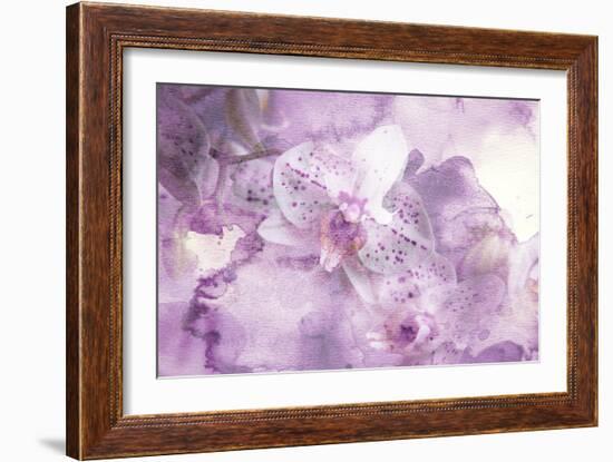 Abstract Floral Background- Watercolor Grunge Texture-run4it-Framed Art Print