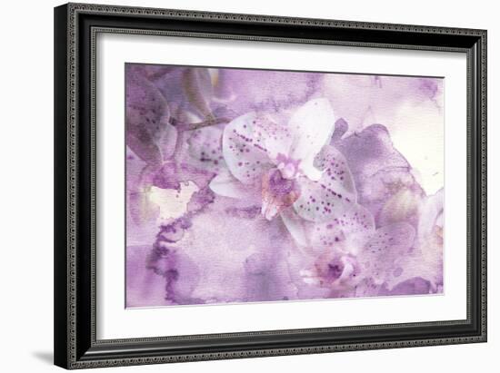 Abstract Floral Background- Watercolor Grunge Texture-run4it-Framed Art Print