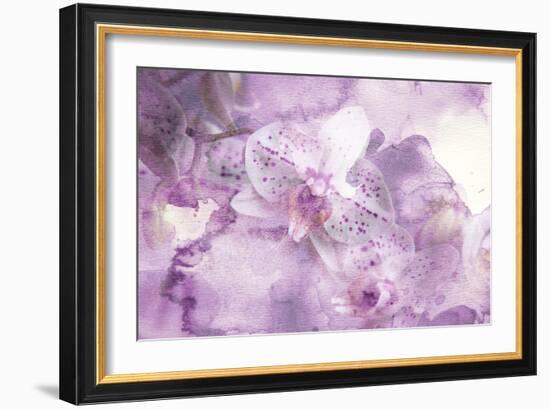 Abstract Floral Background- Watercolor Grunge Texture-run4it-Framed Art Print