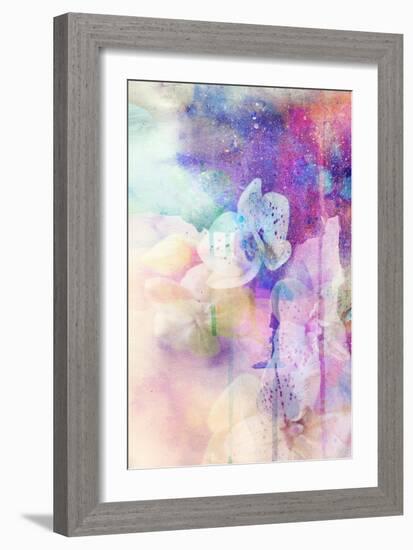 Abstract Floral Background- Watercolor Grunge Texture-run4it-Framed Art Print