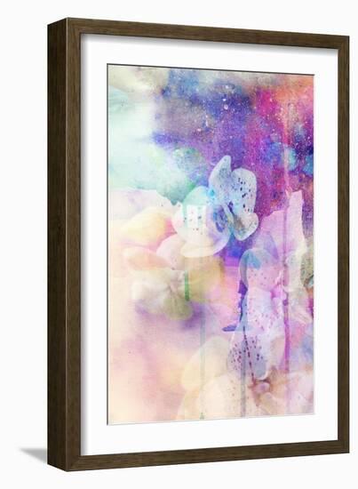 Abstract Floral Background- Watercolor Grunge Texture-run4it-Framed Art Print