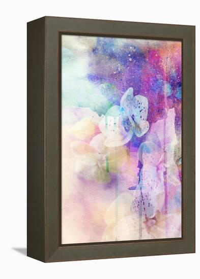 Abstract Floral Background- Watercolor Grunge Texture-run4it-Framed Stretched Canvas