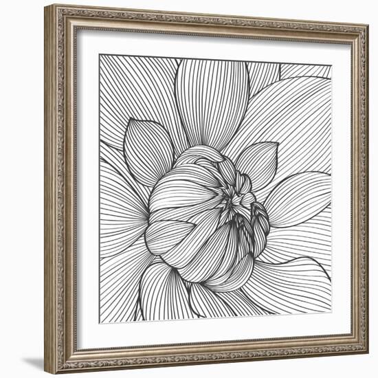 Abstract Floral Background-Helga Pataki-Framed Art Print