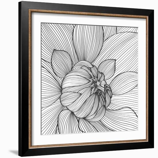 Abstract Floral Background-Helga Pataki-Framed Art Print