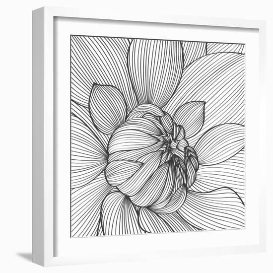 Abstract Floral Background-Helga Pataki-Framed Art Print