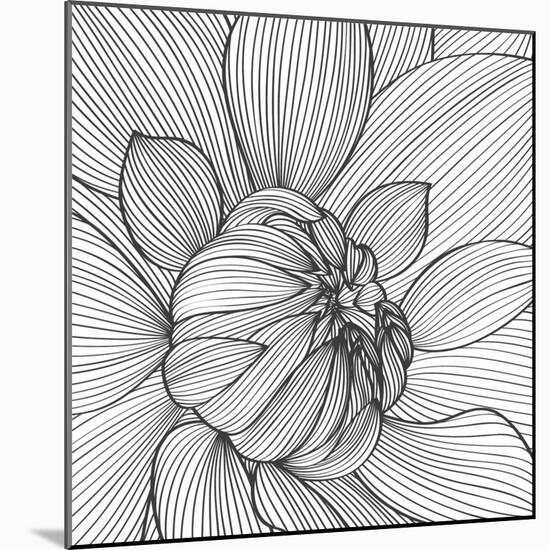 Abstract Floral Background-Helga Pataki-Mounted Art Print