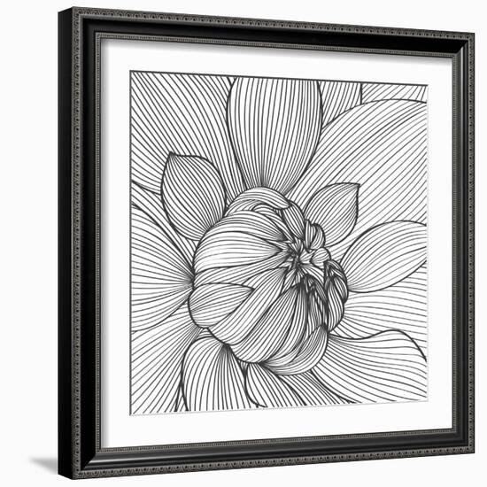 Abstract Floral Background-Helga Pataki-Framed Art Print