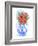 Abstract Floral Blue And White Vase-Matthew Piotrowicz-Framed Art Print