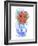 Abstract Floral Blue And White Vase-Matthew Piotrowicz-Framed Art Print