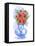 Abstract Floral Blue And White Vase-Matthew Piotrowicz-Framed Stretched Canvas