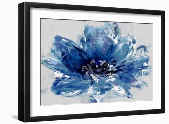 Abstract Floral Blue-David Moore-Framed Art Print