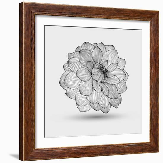 Abstract Floral Flower Dahlia-Helga Pataki-Framed Art Print