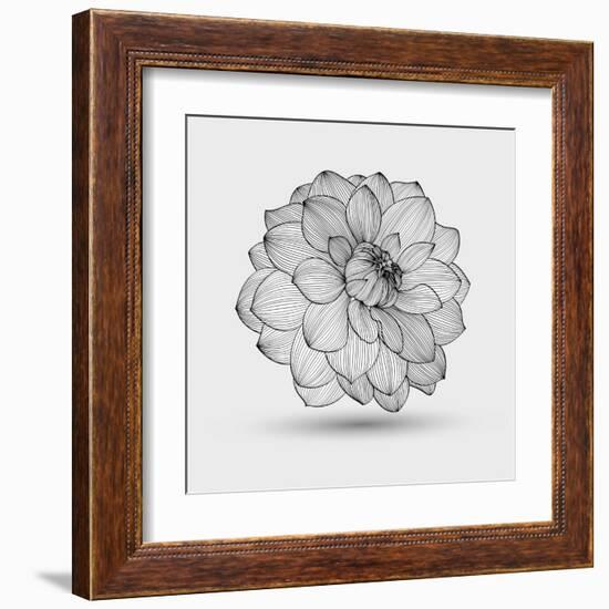 Abstract Floral Flower Dahlia-Helga Pataki-Framed Art Print