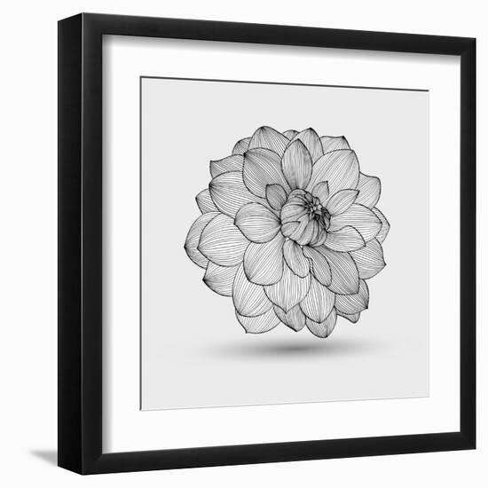 Abstract Floral Flower Dahlia-Helga Pataki-Framed Art Print