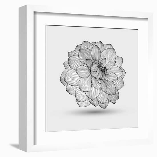 Abstract Floral Flower Dahlia-Helga Pataki-Framed Art Print