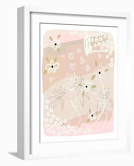 Abstract Floral Fun Soft-Leah Straatsma-Framed Art Print