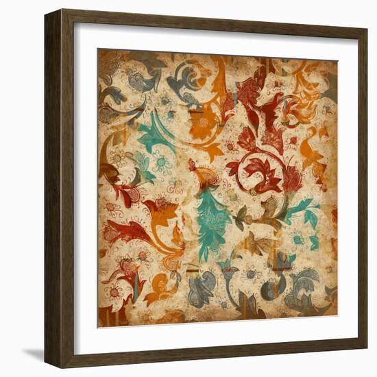 Abstract Florals 2-Jace Grey-Framed Art Print