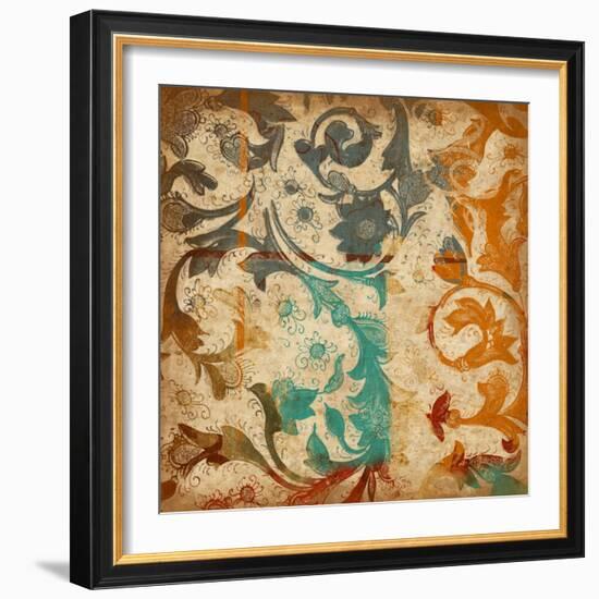 Abstract Florals-Jace Grey-Framed Art Print