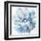 Abstract Flower 2 Blue-David Moore-Framed Art Print