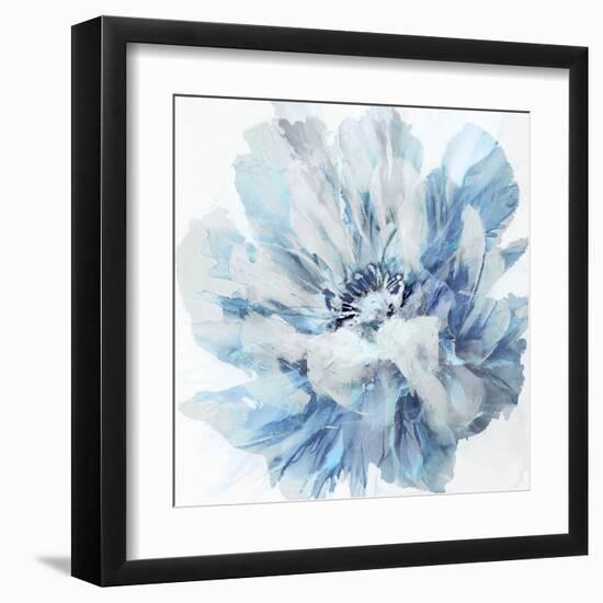 Abstract Flower 2 Blue-David Moore-Framed Art Print