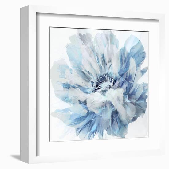 Abstract Flower 2 Blue-David Moore-Framed Art Print