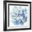 Abstract Flower 2 Blue-David Moore-Framed Art Print