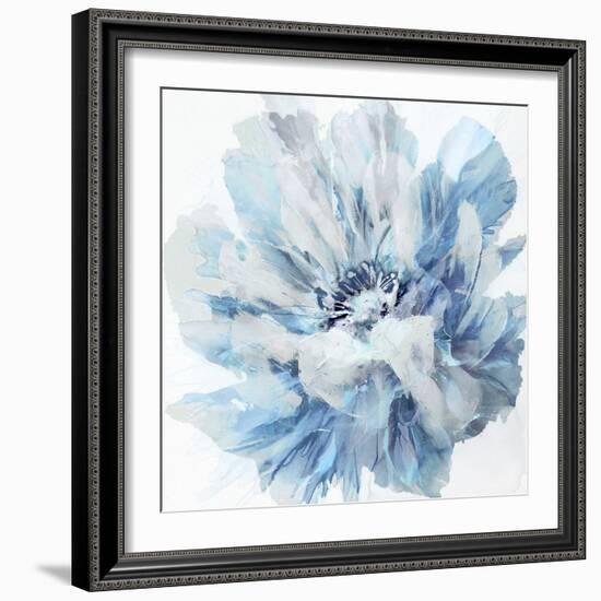 Abstract Flower 2 Blue-David Moore-Framed Premium Giclee Print