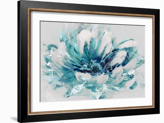 Abstract Flower Aqua-David Moore-Framed Premium Giclee Print