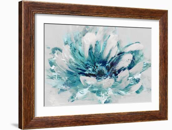 Abstract Flower Aqua-David Moore-Framed Art Print