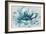 Abstract Flower Aqua-David Moore-Framed Art Print