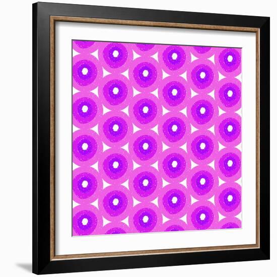 Abstract Flower Background in Shades of Radiant Orchid-amovita-Framed Art Print