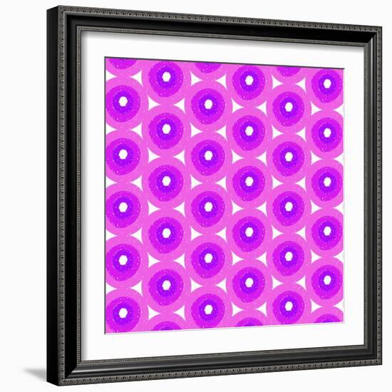 Abstract Flower Background in Shades of Radiant Orchid-amovita-Framed Art Print