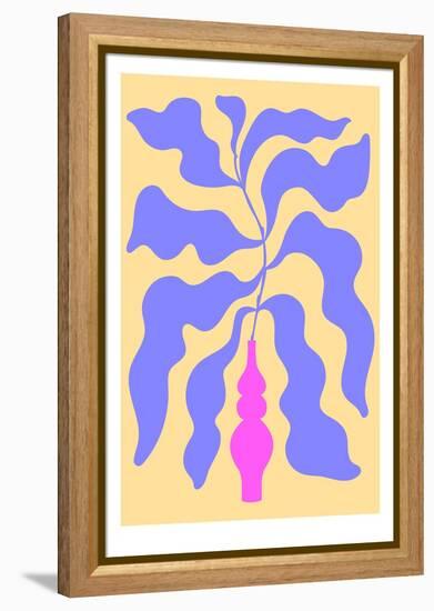 Abstract Flower Poster Matisse Inspired. Trendy Botanical Wall Art with Floral Cut out Design. Mode-Lera Danilova-Framed Premier Image Canvas