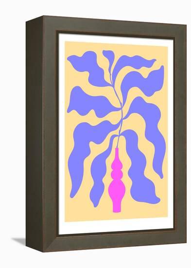 Abstract Flower Poster Matisse Inspired. Trendy Botanical Wall Art with Floral Cut out Design. Mode-Lera Danilova-Framed Premier Image Canvas