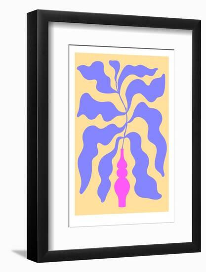 Abstract Flower Poster Matisse Inspired. Trendy Botanical Wall Art with Floral Cut out Design. Mode-Lera Danilova-Framed Photographic Print