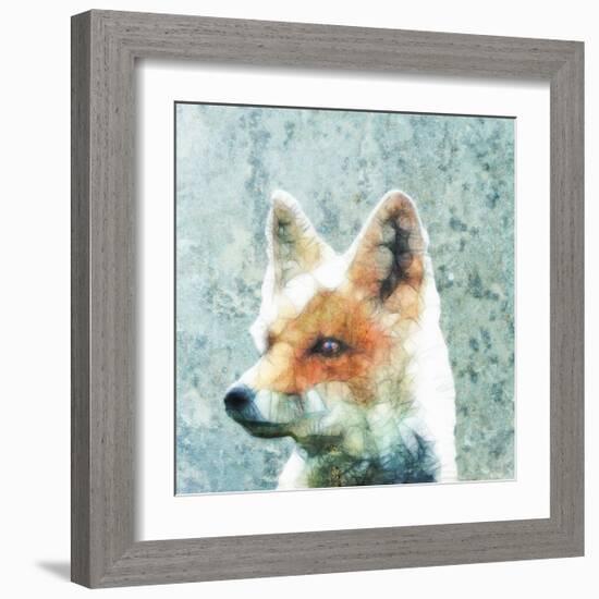 Abstract Fox-Ancello-Framed Art Print