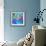Abstract Fractals  Blue And Green-Cora Niele-Framed Giclee Print displayed on a wall