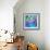 Abstract Fractals  Blue And Green-Cora Niele-Framed Giclee Print displayed on a wall