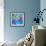 Abstract Fractals  Blue And Green-Cora Niele-Framed Giclee Print displayed on a wall