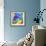 Abstract Fractals Blue, Yellow And Purple-Cora Niele-Framed Giclee Print displayed on a wall