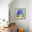 Abstract Fractals Blue, Yellow And Purple-Cora Niele-Framed Giclee Print displayed on a wall