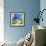 Abstract Fractals Blue, Yellow And Purple-Cora Niele-Framed Giclee Print displayed on a wall